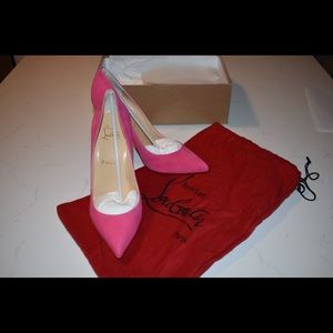 Christian Louboutin Pigalle Follies in Pink Suede